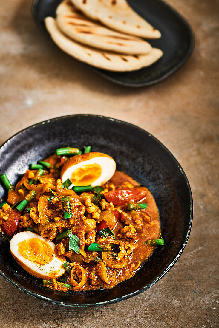 Vegetarian Indian masala curry with chickpeas