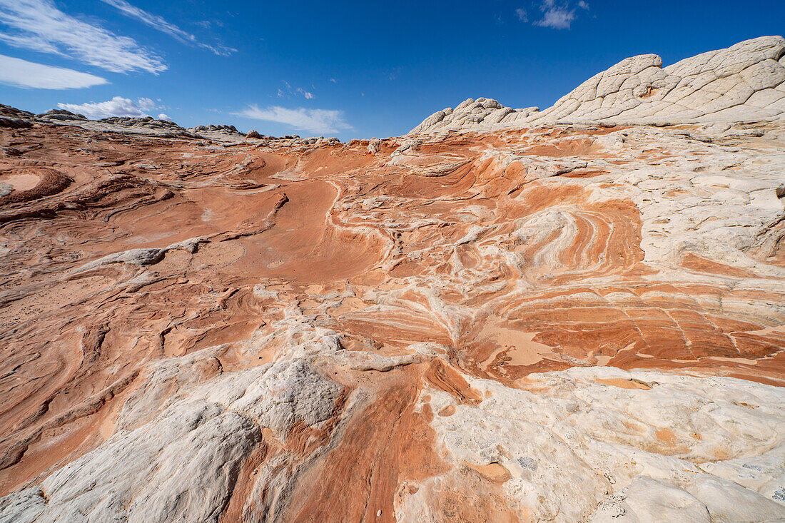 Eroded Navajo sandstone formations in the White Pocket Recreation Area, Vermilion Cliffs National Monument, Arizona.