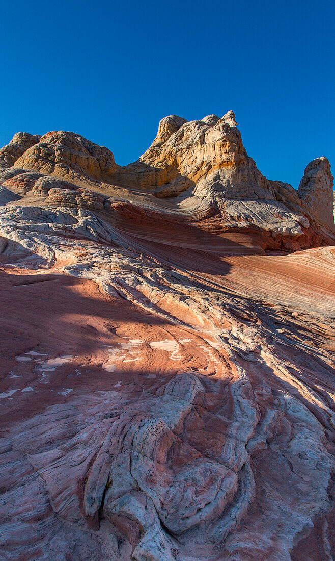 Eroded Navajo sandstone formations in the White Pocket Recreation Area, Vermilion Cliffs National Monument, Arizona.