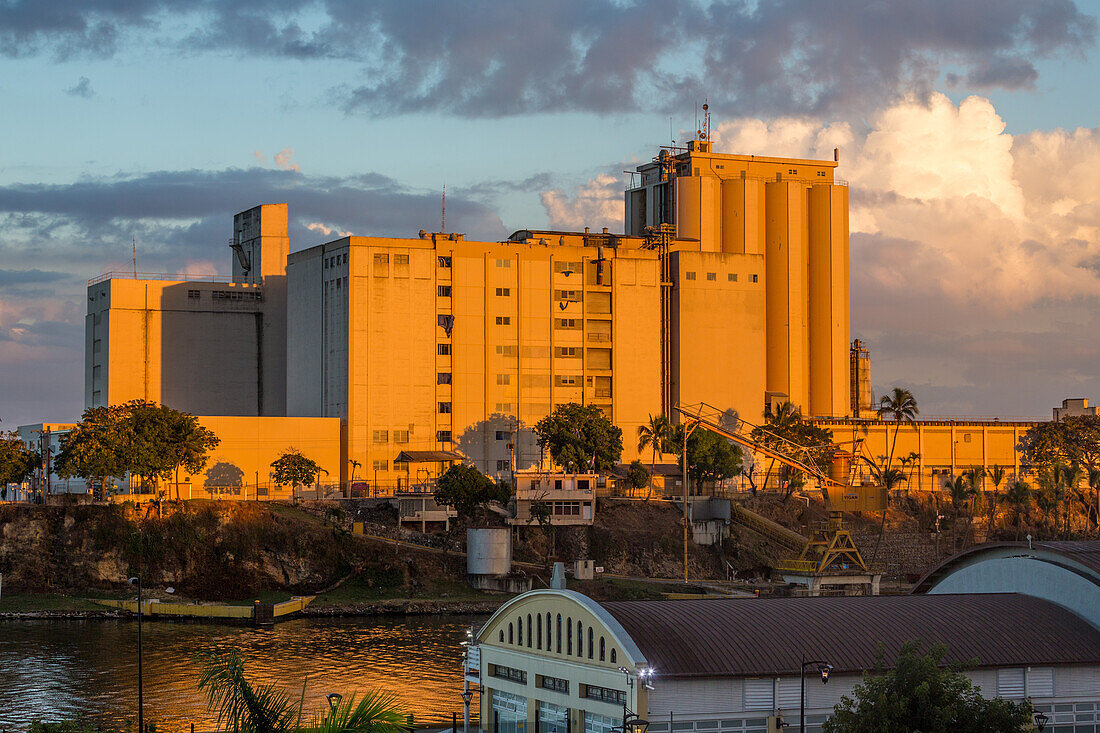 Molinos de Ozama, a flour mill in the port of Santo Domingo, Dominican Republic.