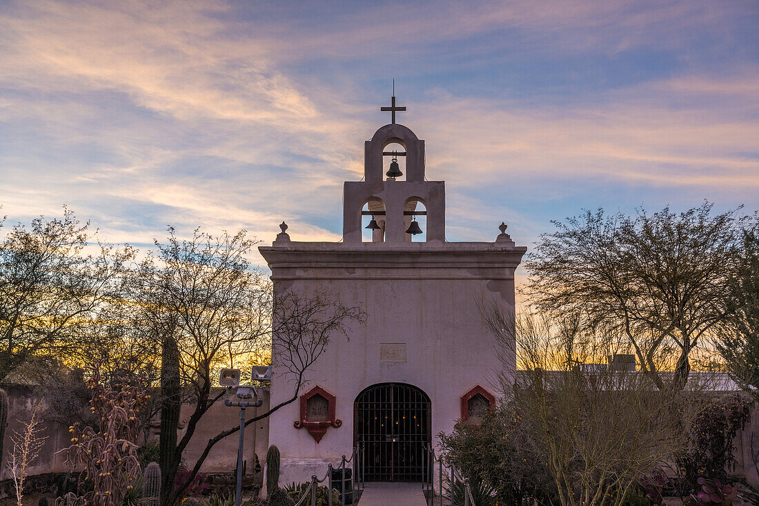 Detail of the mortuary chapel of the Mission San Xavier del Bac, Tucson Arizona.