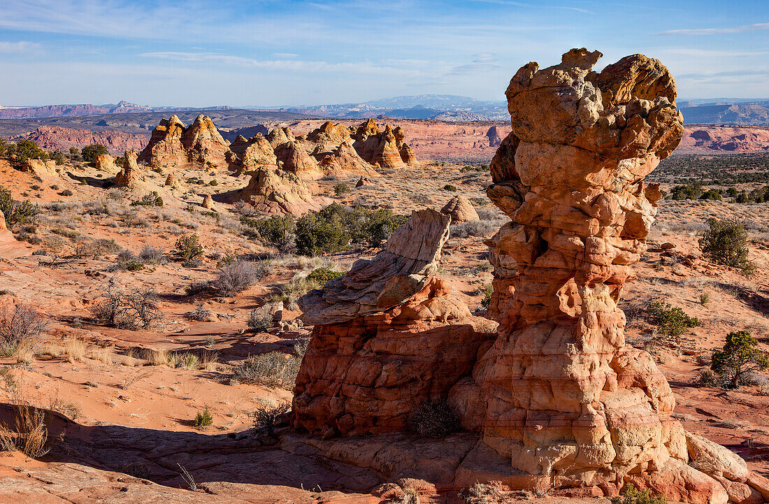 Erodierte Navajo-Sandsteinformationen in South Coyote Buttes, Vermilion Cliffs National Monument, Arizona