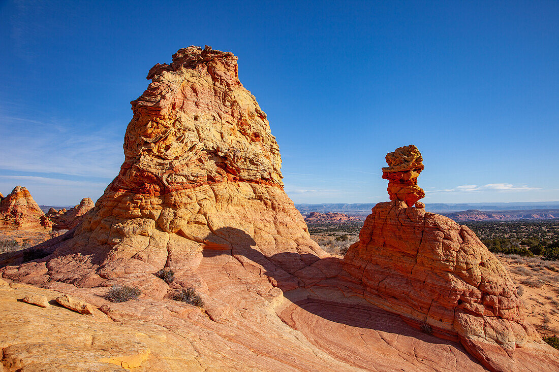 Eroded Navajo sandstone formations in South Coyote Buttes, Vermilion Cliffs National Monument, Arizona.