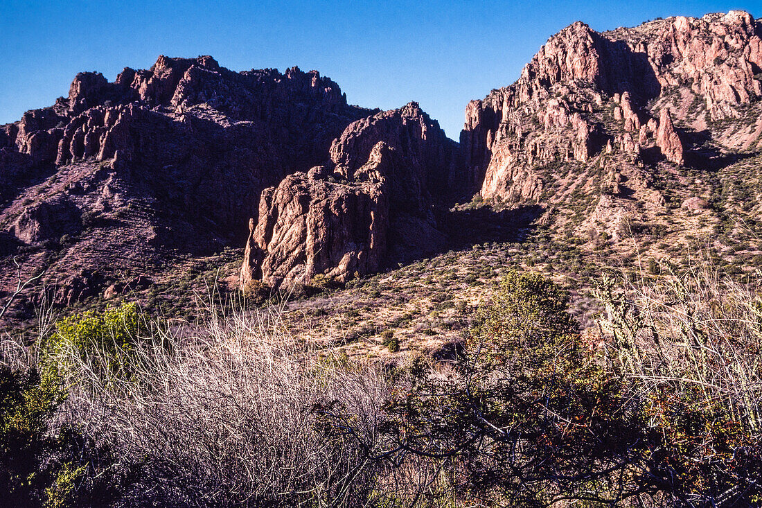 The Chisos Mountains in Big Bend National Park in Texas.