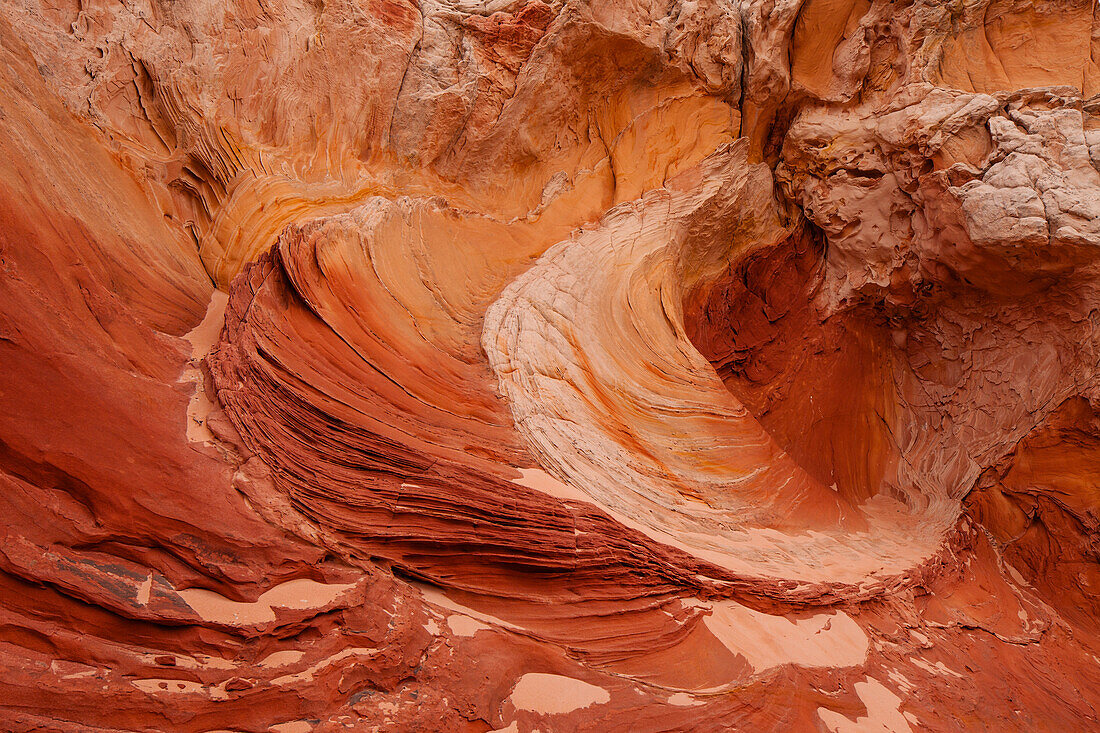 Erodierte Navajo-Sandsteinformationen in der White Pocket Recreation Area, Vermilion Cliffs National Monument, Arizona