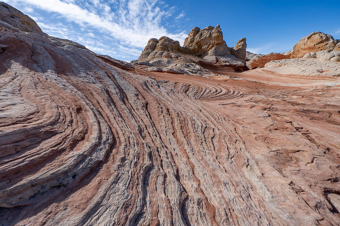 Eroded Navajo sandstone formations in the White Pocket Recreation Area, Vermilion Cliffs National Monument, Arizona.