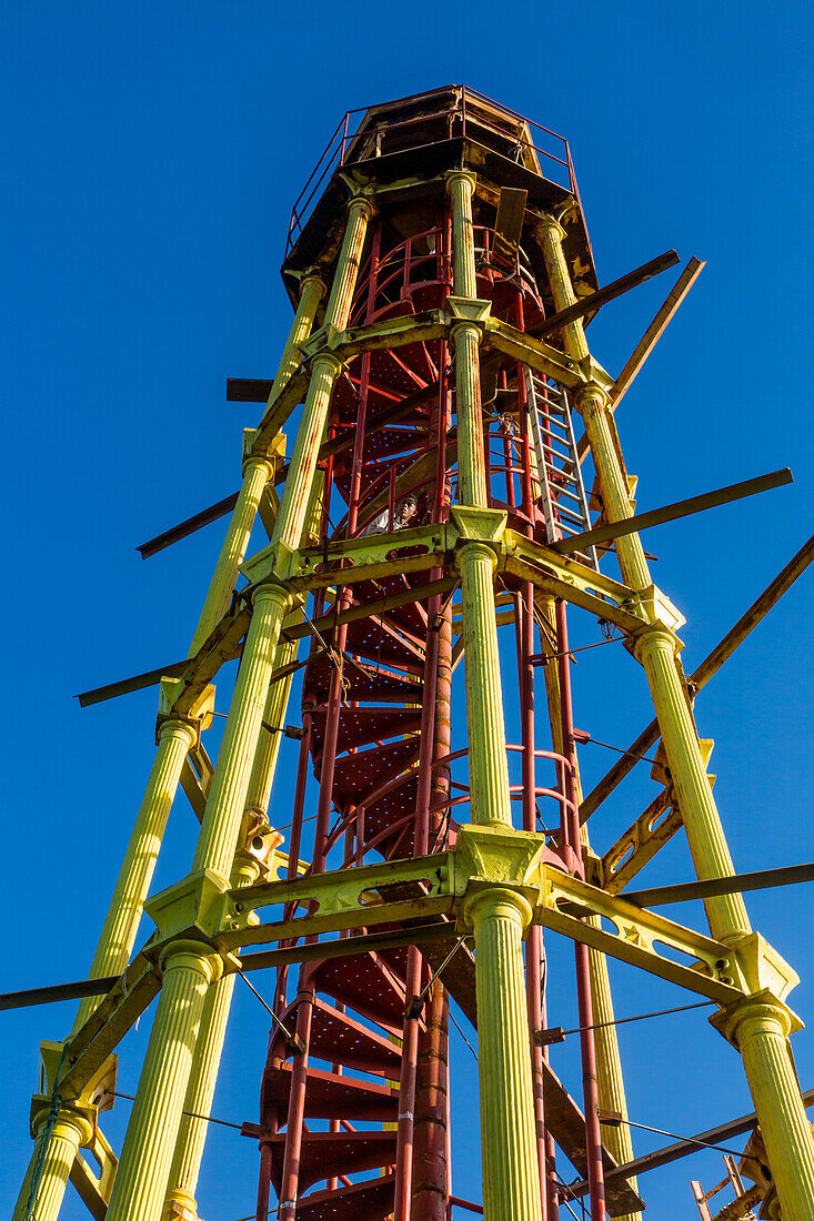 The cast-iron Puerto Plata lighthouse was erected in 1879 in what is now La Puntilla Park in Puerto Plata, Dominican Republic. It is 24.38 meters tall.