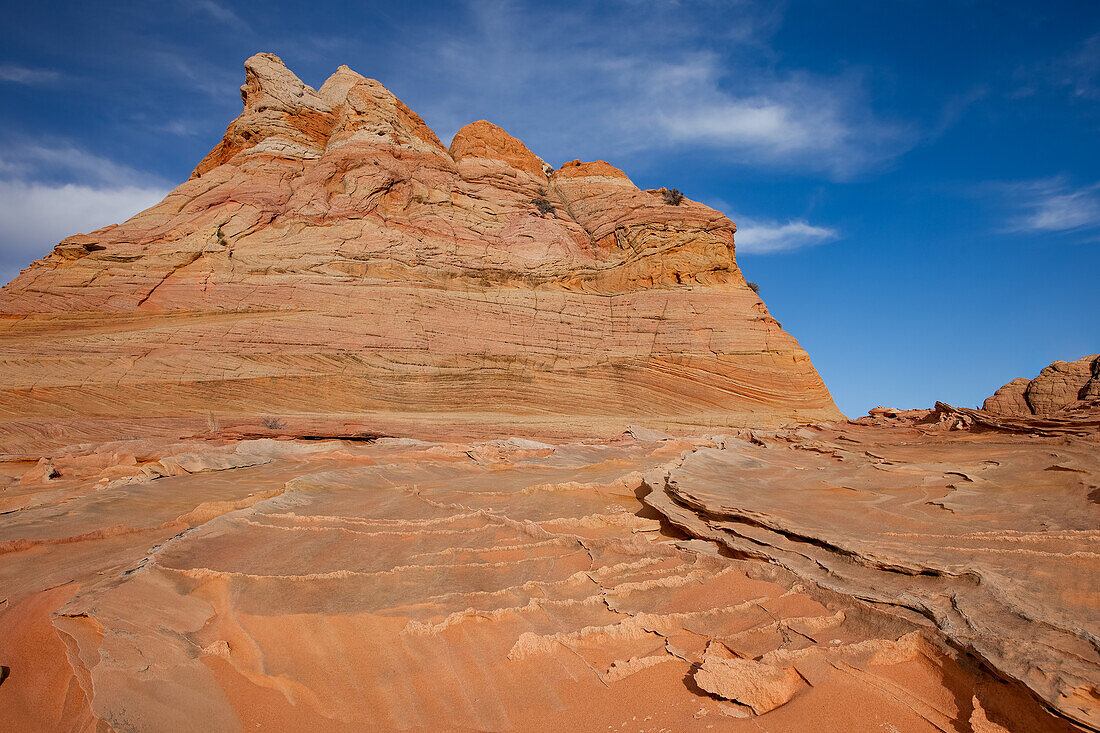 Eroded Navajo sandstone formations in South Coyote Buttes, Vermilion Cliffs National Monument, Arizona.