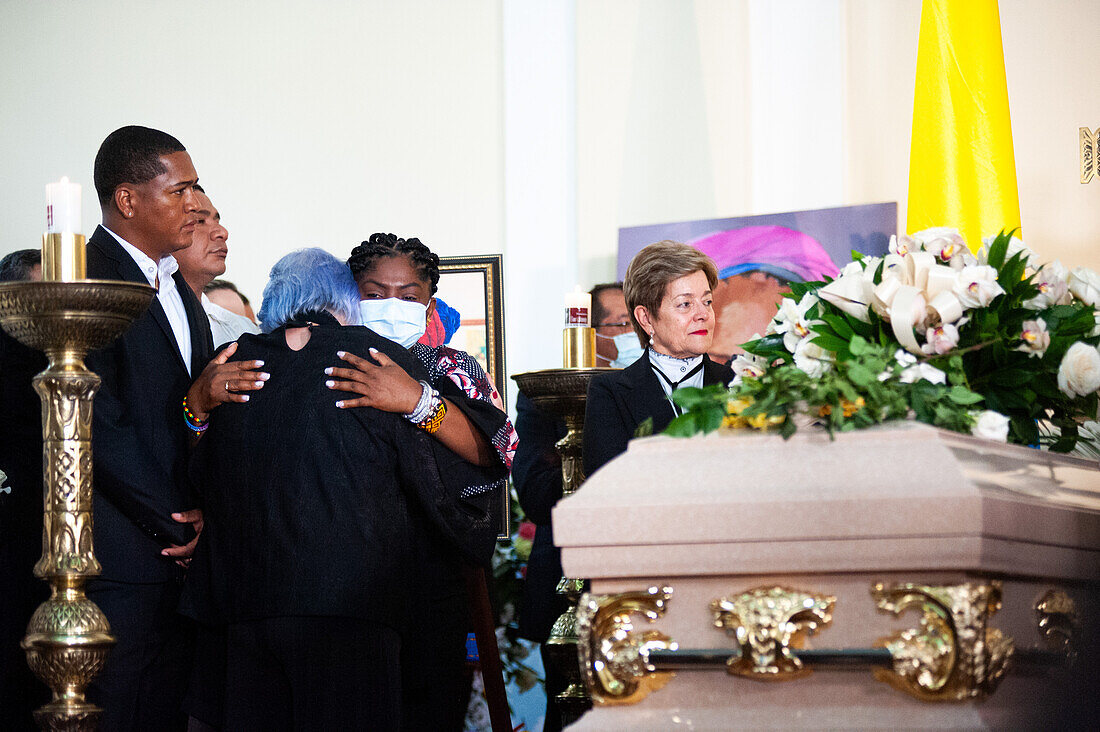 Colombian vice-president Francia Maquez takes part during the wake of Colombian senator for the political alliance 'Pacto Historico' Piedad Cordoba at Colombian congress in Bogota, Colombia, January 22, 2024.