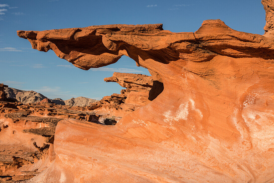 Fragile eroded Aztec sandstone formations in Little Finland, Gold Butte National Monument, Nevada.