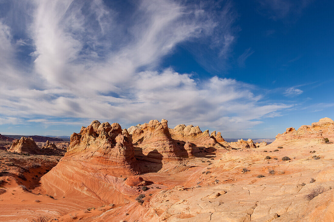 Erodierte Navajo-Sandsteinformationen in South Coyote Buttes, Vermilion Cliffs National Monument, Arizona