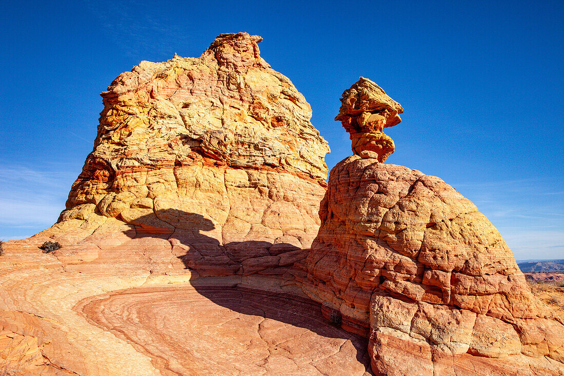 Eroded Navajo sandstone formations in South Coyote Buttes, Vermilion Cliffs National Monument, Arizona.