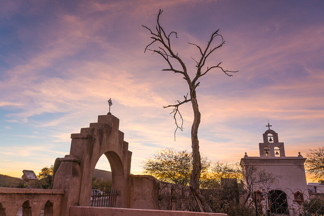 Detail of the mortuary chapel of the Mission San Xavier del Bac, Tucson Arizona.