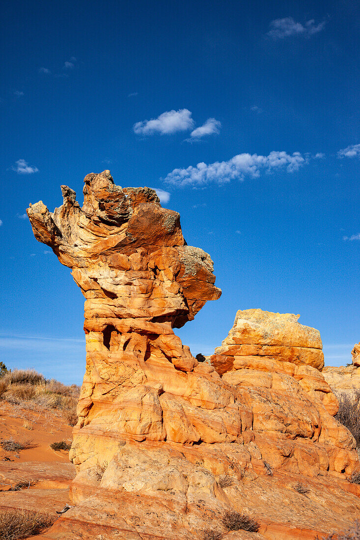 Erodierte Navajo-Sandsteinformationen in South Coyote Buttes, Vermilion Cliffs National Monument, Arizona