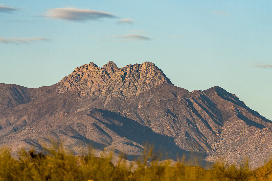 Die Four Peaks vom Lost Dutchman State Park aus gesehen, Apache Junction, Arizona