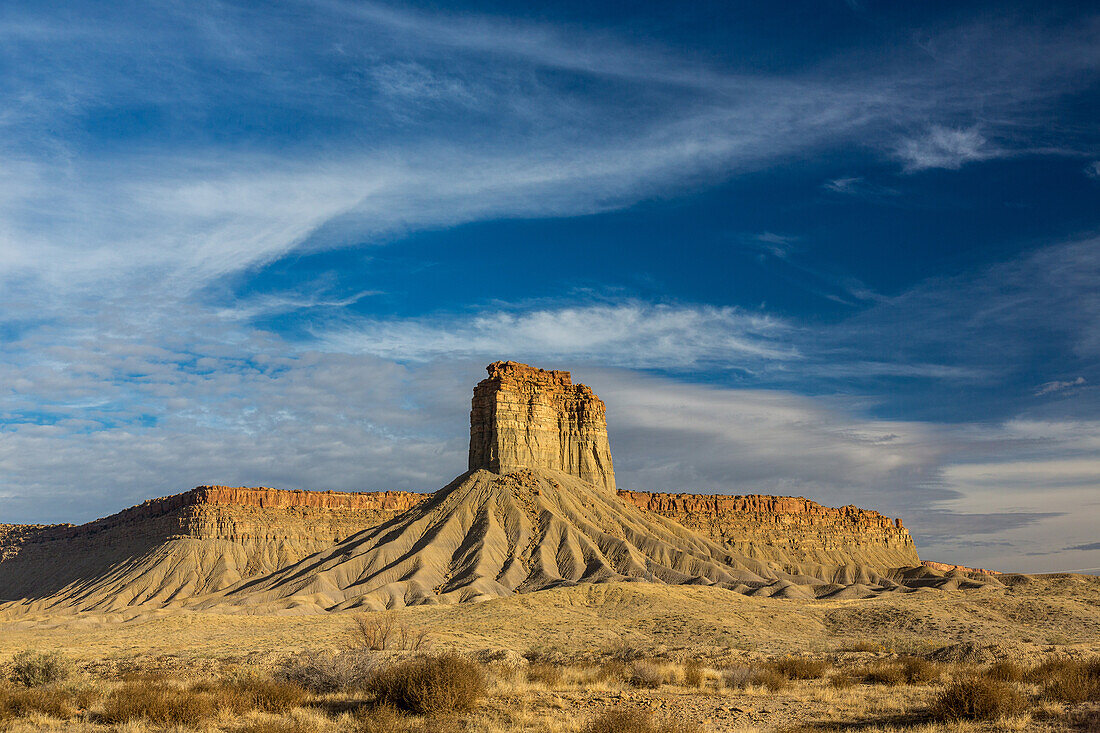 Chimney Rock im Ute Mountain Indianerreservat in der Nähe der Four Corners Region im Südwesten Colorados