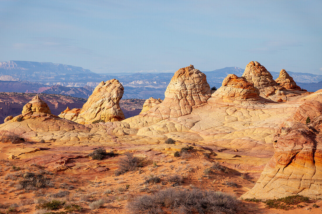 Eroded Navajo sandstone formations in South Coyote Buttes, Vermilion Cliffs National Monument, Arizona.