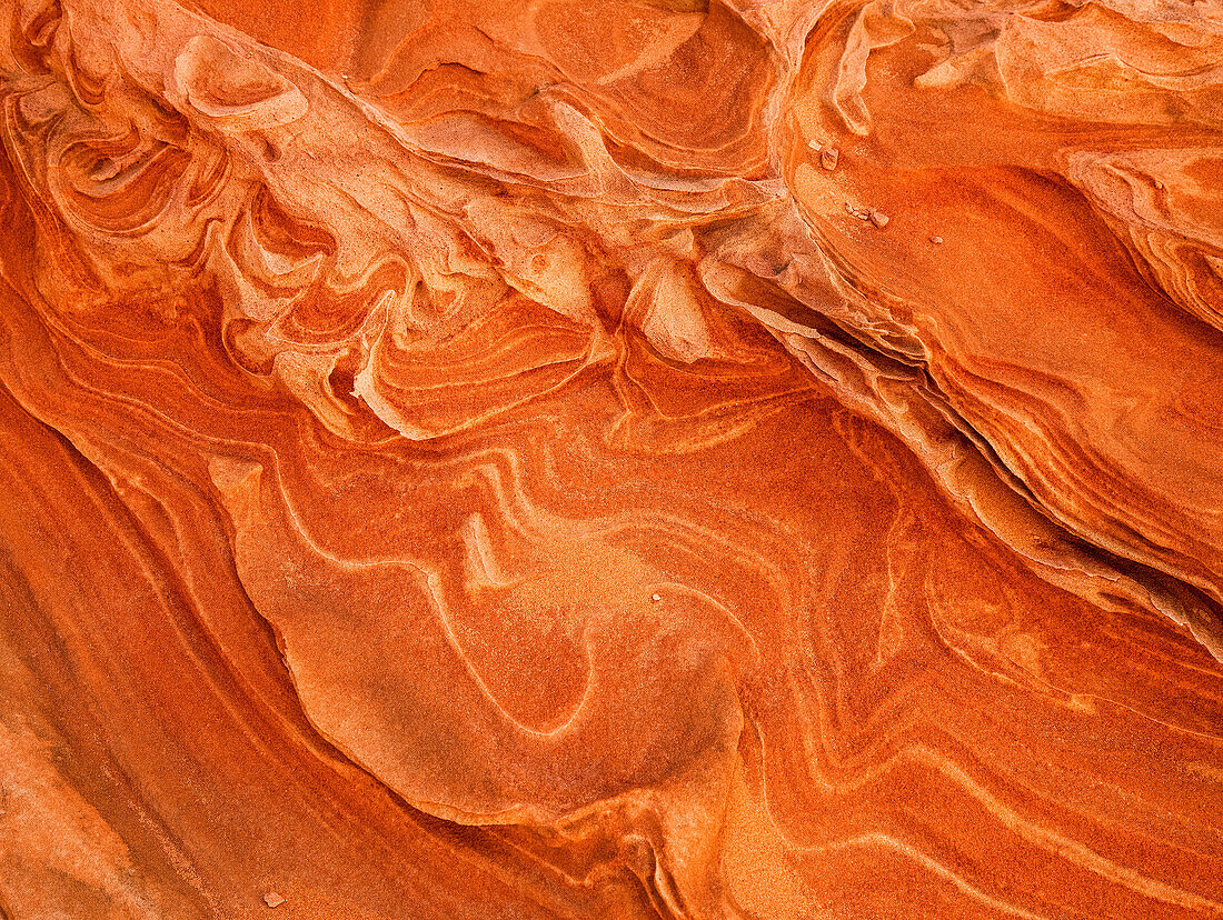 Cross-bedding patterns in the Navajo sandstone in South Coyote Buttes, Vermilion Cliffs National Monument, Arizona.