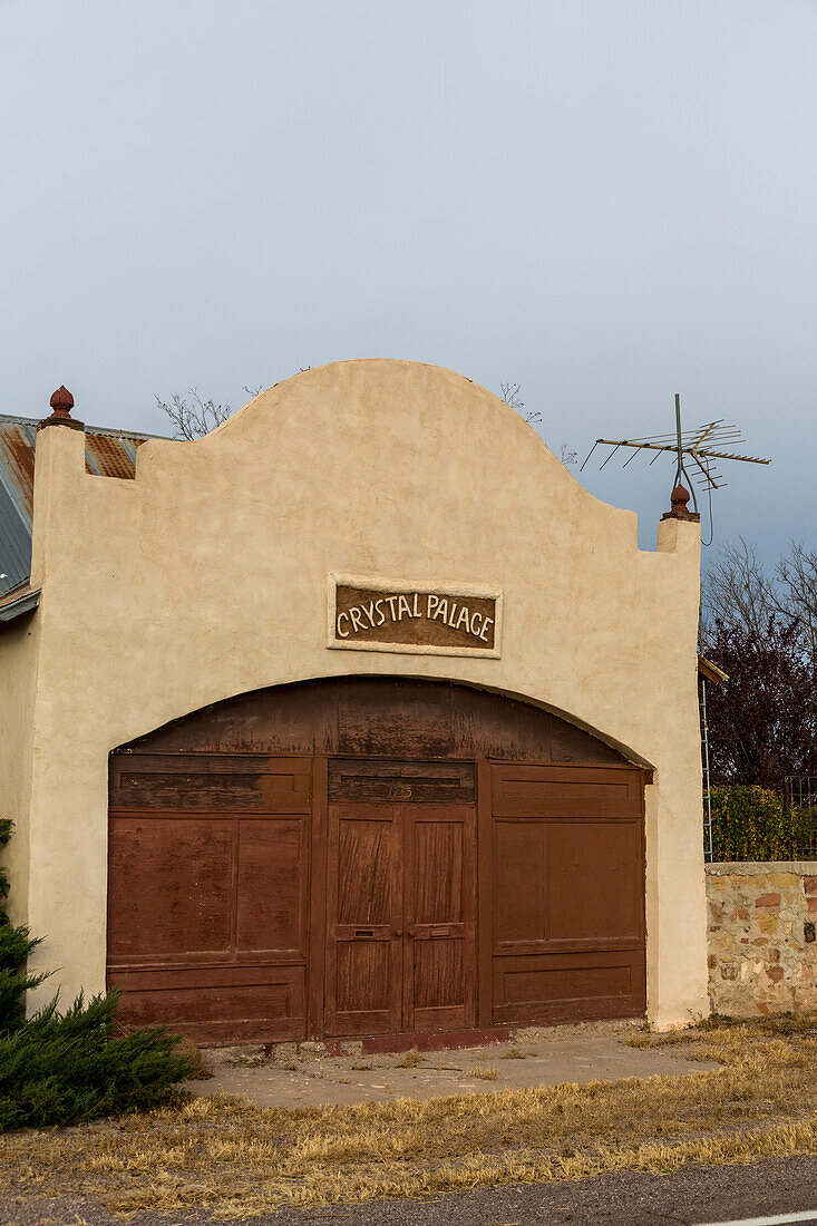 An old building in San Antonio, a small town in rural New Mexico.