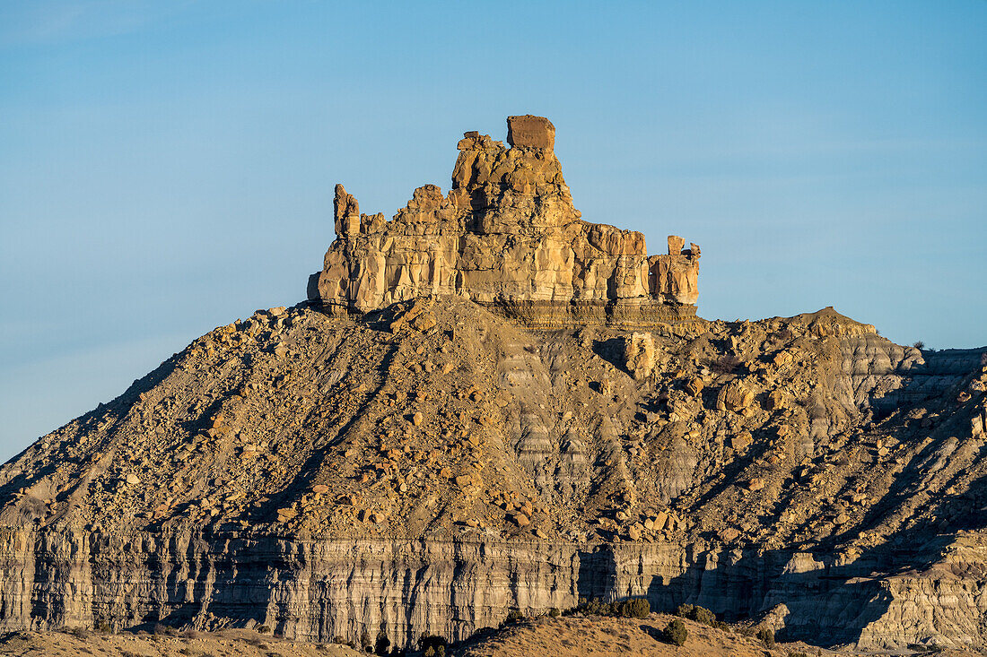 Angel Peak Scenic Area in der Nähe von Bloomfield, New Mexico. Die Sandsteinformation namens Angel Peak