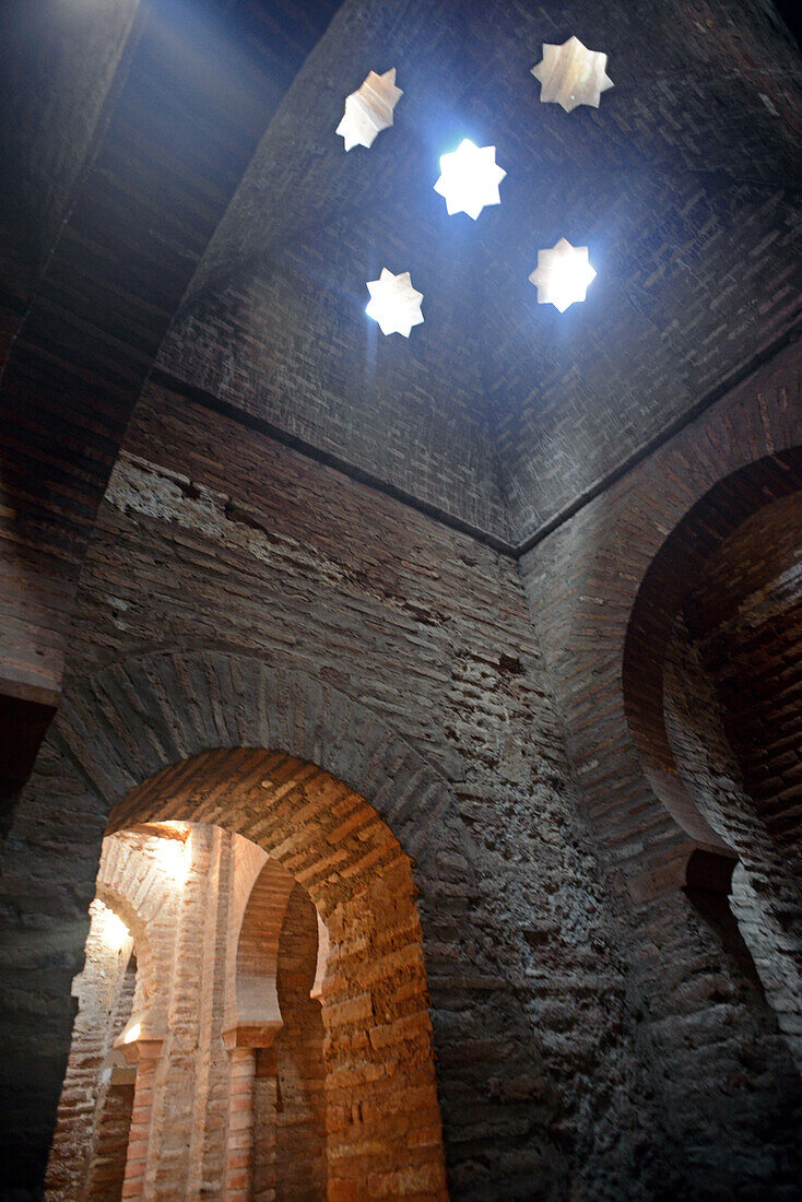 The Baths of the Mosque at The Alhambra, palace and fortress complex located in Granada, Andalusia, Spain