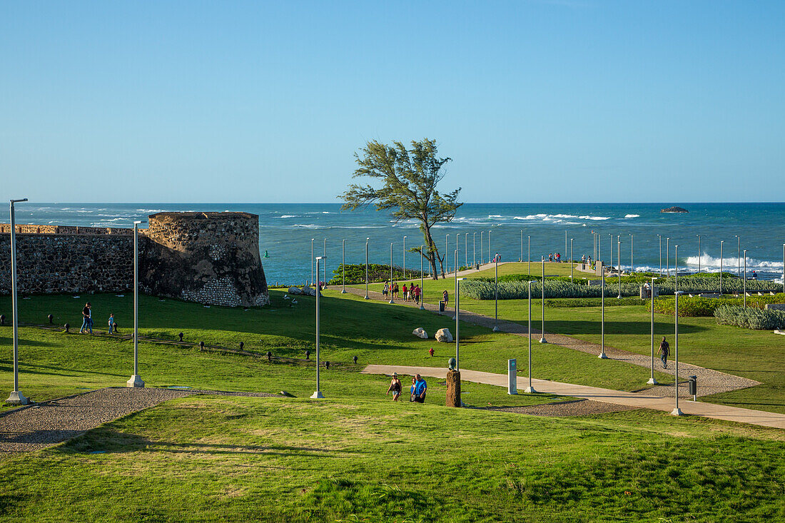 Fort San Felipe in La Puntilla Park overlooking the Atlantic Ocean, guarding the harbor of Puerto Plata, Dominican Republic.