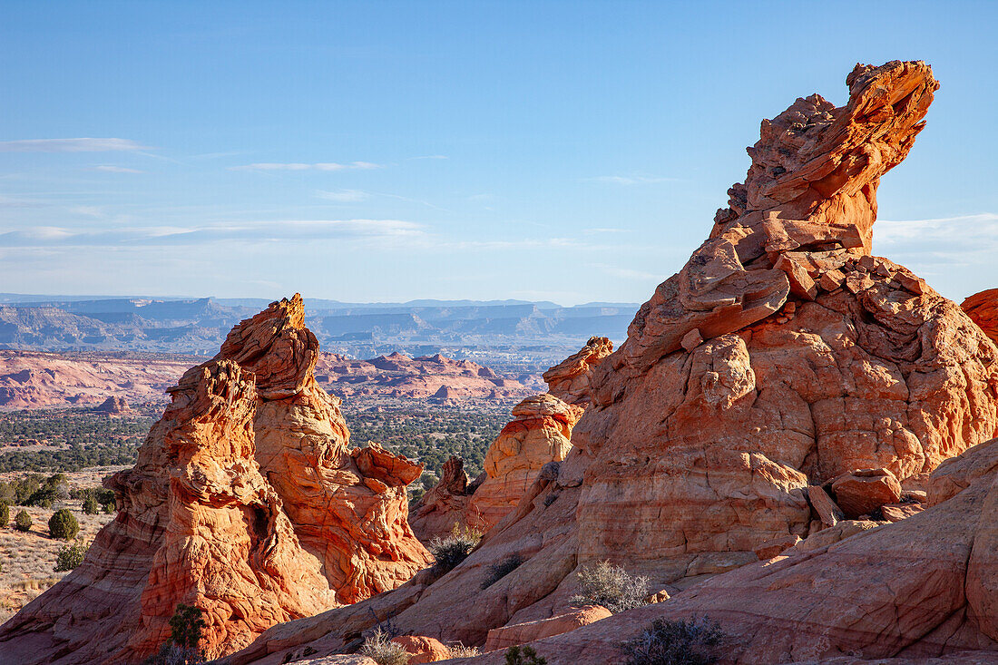 Eroded Navajo sandstone formations in South Coyote Buttes, Vermilion Cliffs National Monument, Arizona.