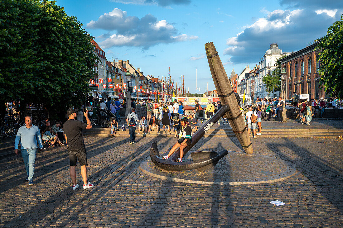Memorial anchor at the harbor in Copenhagen Denmark