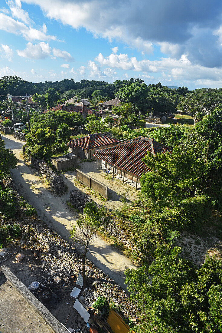 Die Insel Taketomi im Bezirk Yaeyama, Präfektur Okinawa, Japan