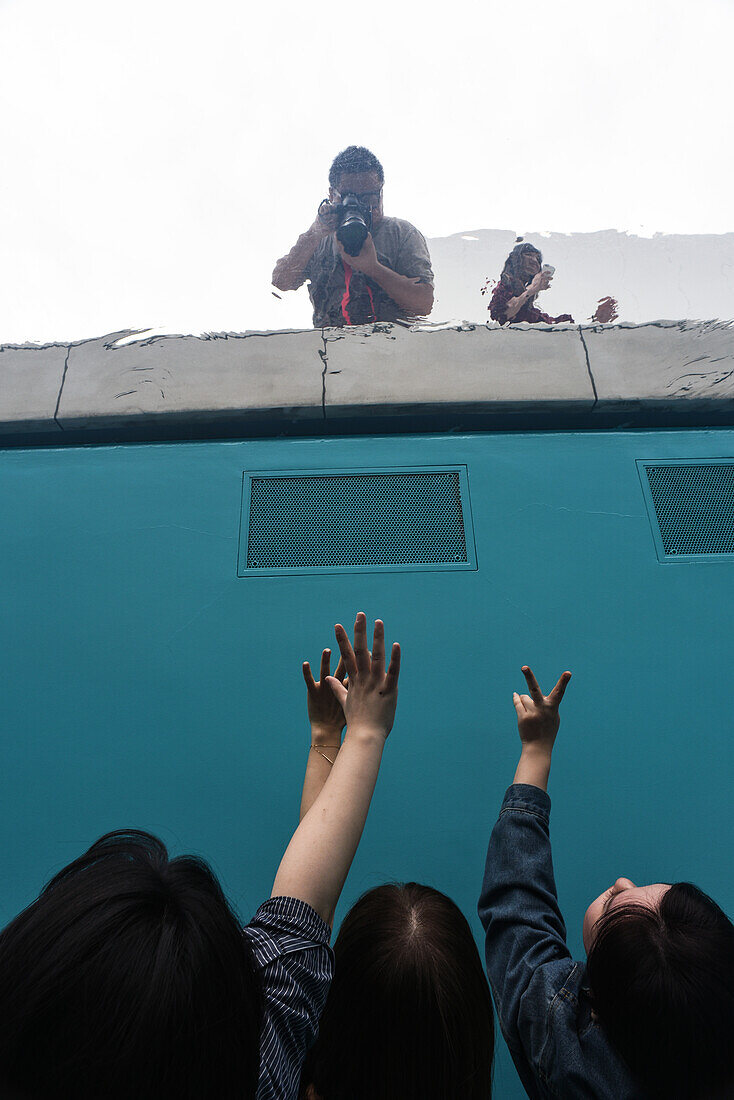 The Swimming Pool, by artist Leandro Erlich, permanently exhibited at 21st Century Museum of Contemporary Art, Kanazawa, Japan