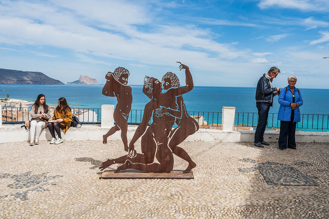 Mirador del Portal Viejo view point in Altea old town, Alicante Spain