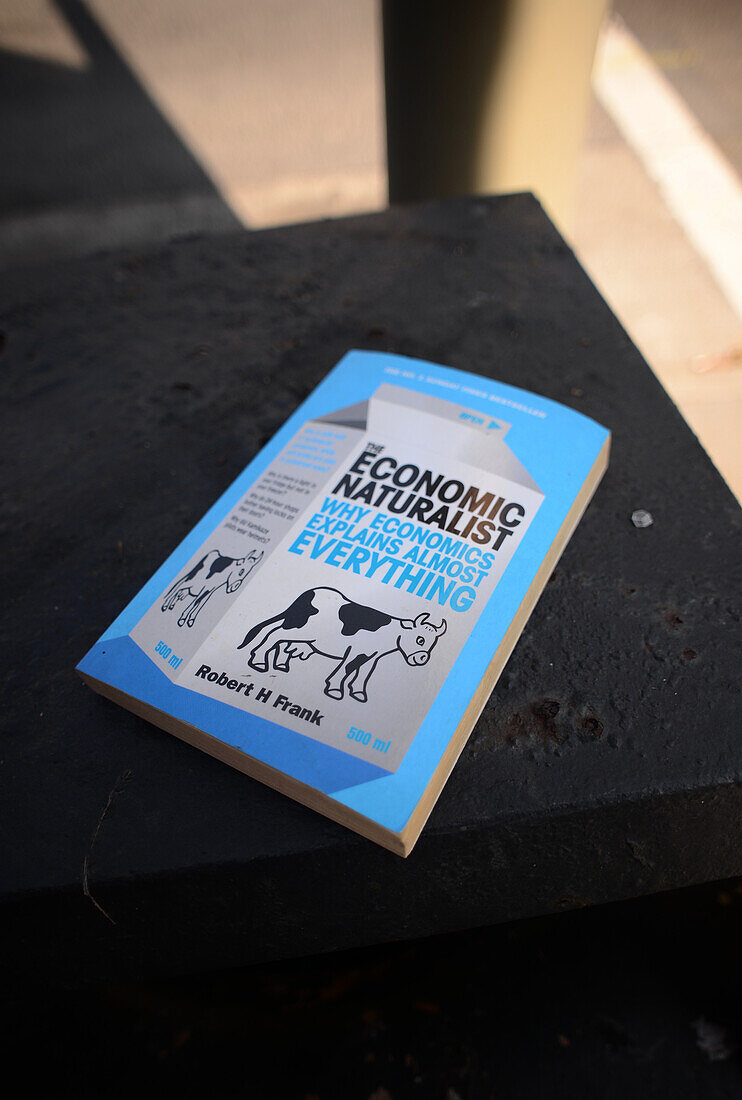 The Economic Naturalist book left on the street in San Francisco.