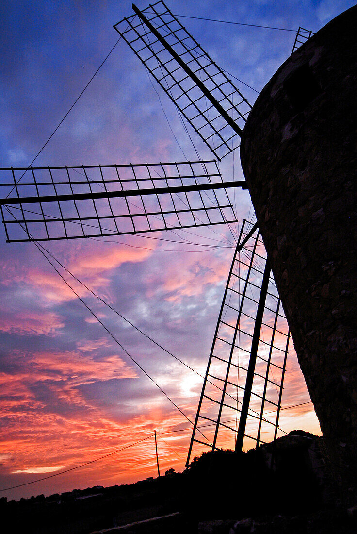 Old Windmill at sunset, Sant Francesc, Formentera