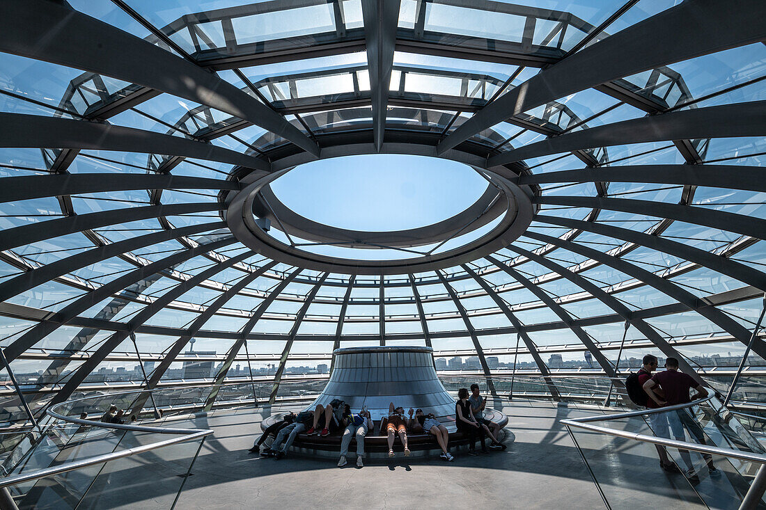 Reichstag Building from the inside in Berlin Germany