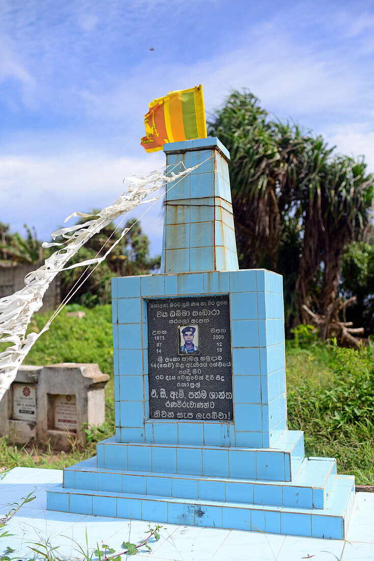 Gedenkstätte für gefallene Soldaten in Ahangama, Sri Lanka