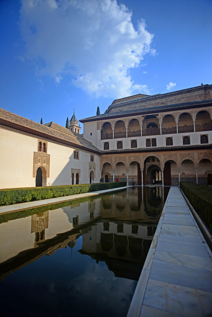 Nasridenpaläste in der Alhambra, Palast- und Festungskomplex in Granada, Andalusien, Spanien