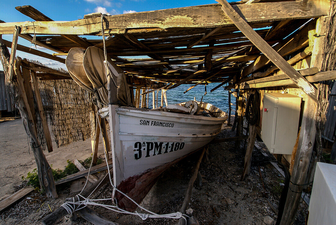 Fishing boat in Formentera, Spain