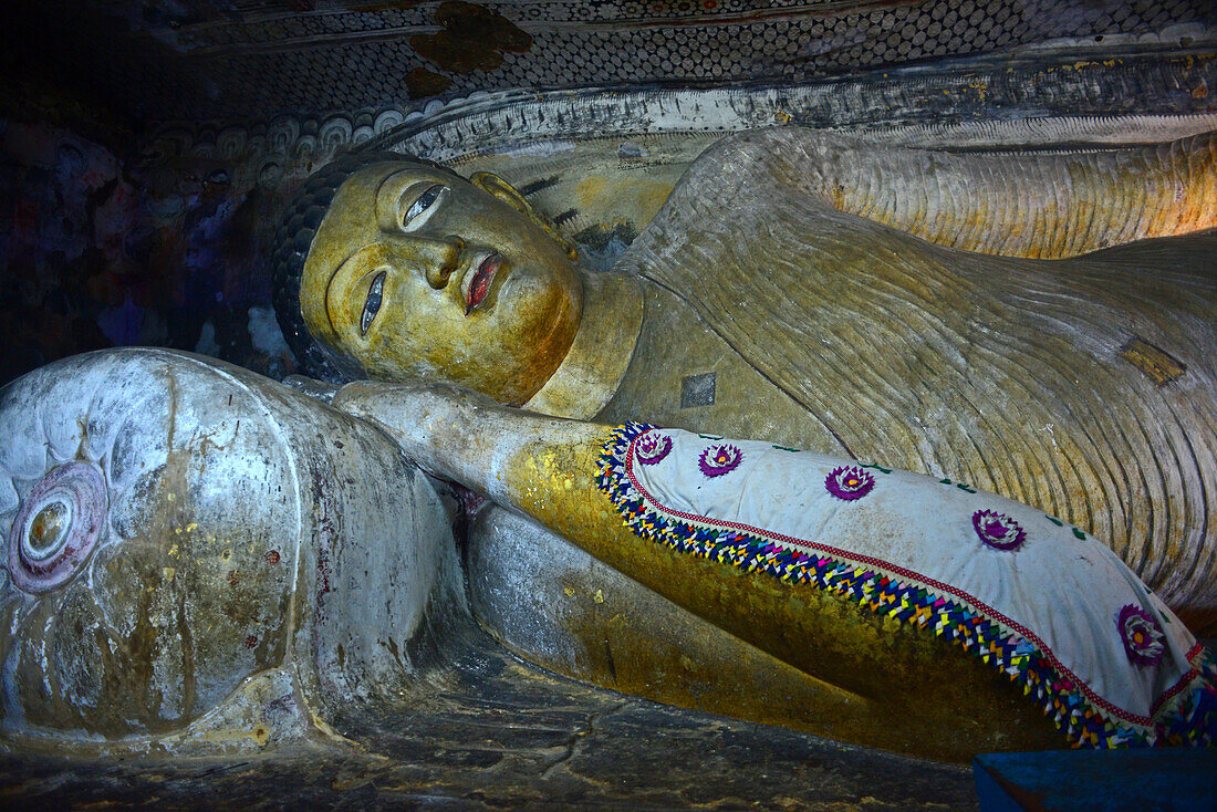 Dambulla-Höhlentempel oder Goldener Tempel von Dambulla, Weltkulturerbe in Sri Lanka