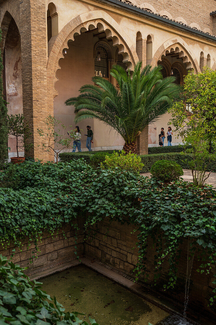 The Aljaferia Palace is a fortified medieval palace built during the second half of the 11th century in the Taifa of Zaragoza in Al-Andalus, present day Zaragoza, Aragon, Spain.