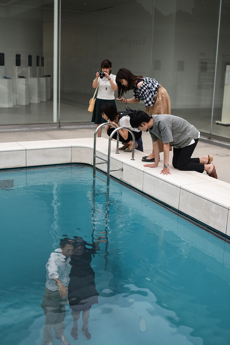 The Swimming Pool, by artist Leandro Erlich, permanently exhibited at 21st Century Museum of Contemporary Art, Kanazawa, Japan