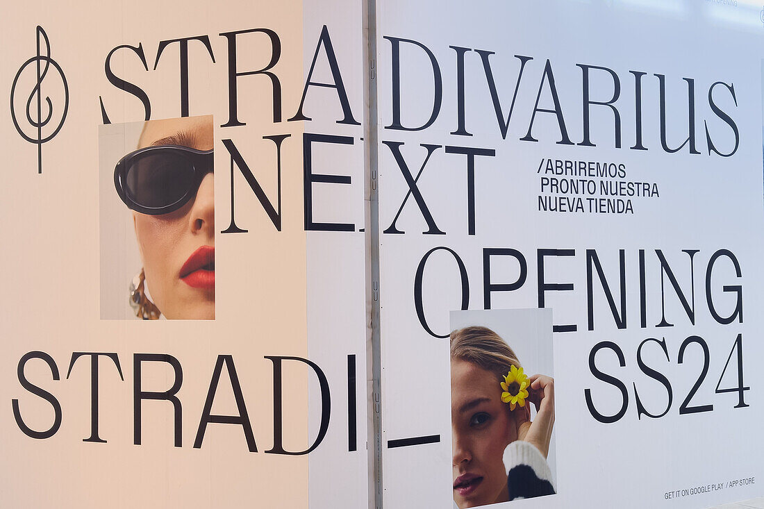 Eröffnung eines Stradivarius-Geschäfts im Einkaufszentrum Puerto Venecia in Zaragoza, Spanien