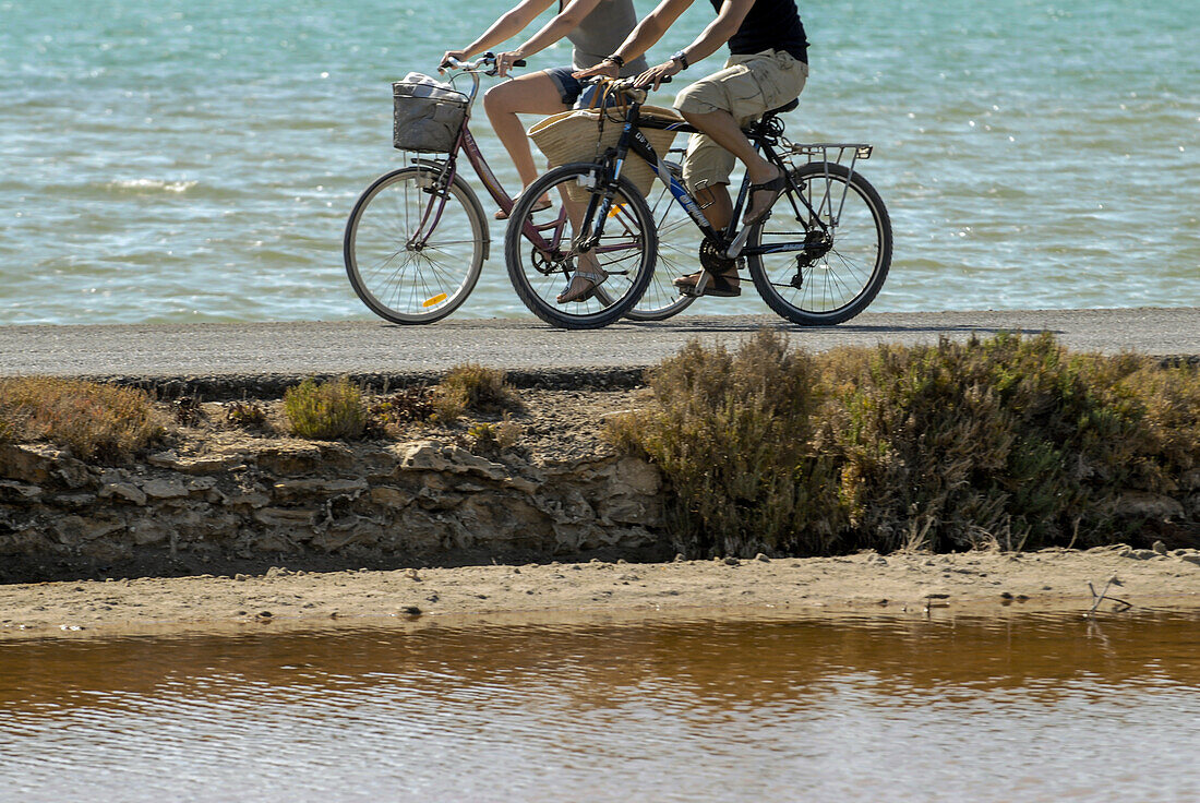 Bicycle riders in Formentera