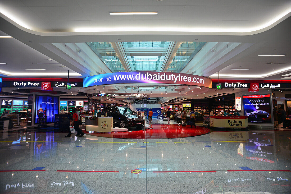Duty free shops at Dubai Airport