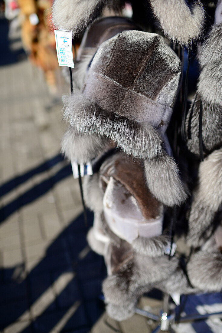 Straßenmarkt in Rovaniemi, Lappland, Finnland