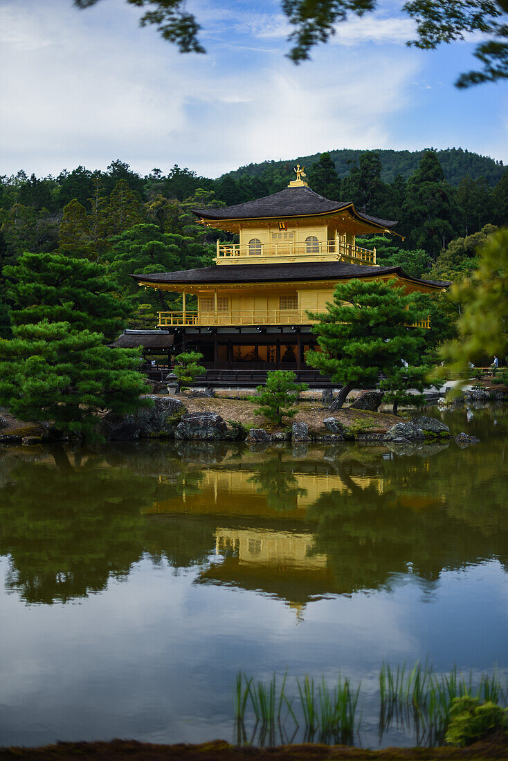 Kinkaku-ji, officially named Rokuon-ji, is a Zen Buddhist temple in Kyoto, Japan