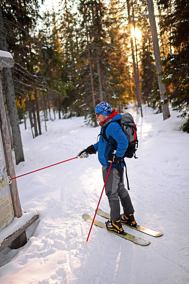 Altai Skiing in Pyha ski resort, Lapland, Finland