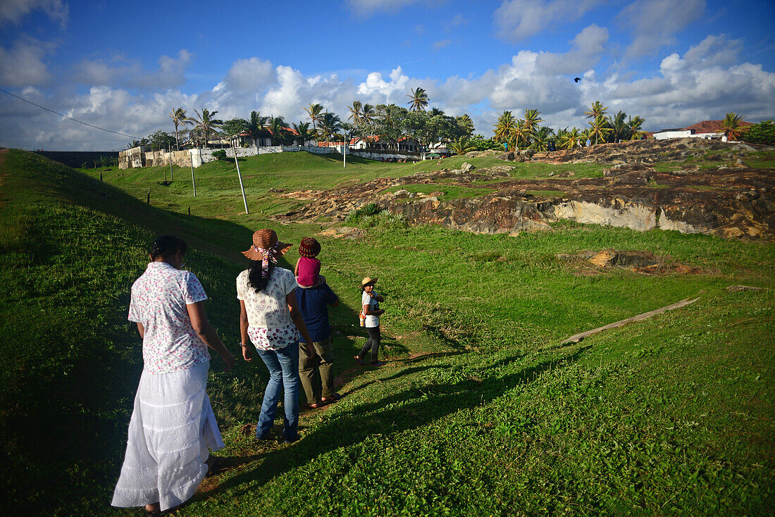 Hundreds of people gather in UNESCO World Heritage, Galle Fort, during Binara Full Moon Poya Day.