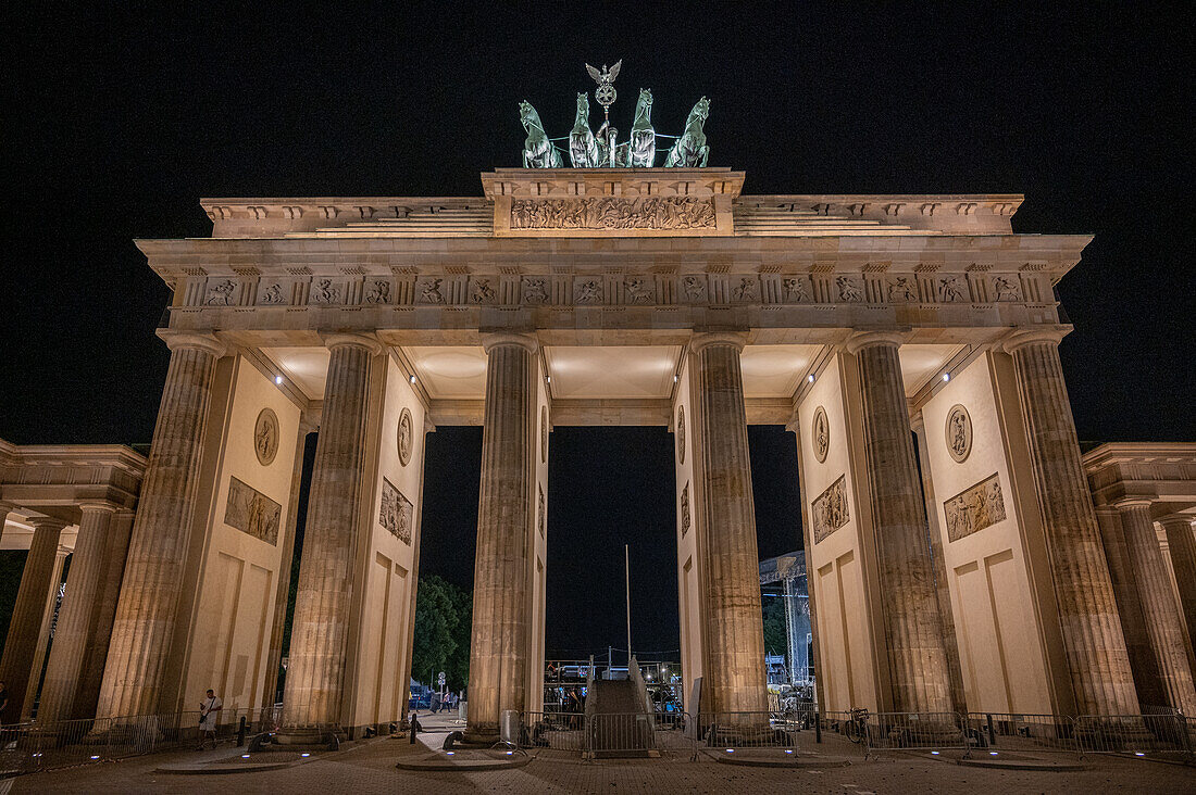 Brandenburg Gate at night time in Berlin Germany