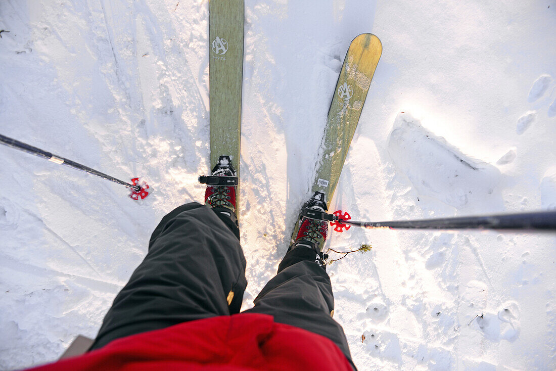 Altai-Skifahren im Skigebiet Pyh? in Lappland, Finnland