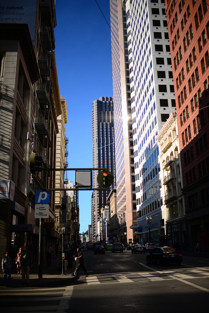 Straßen von San Francisco vor dem Union Square